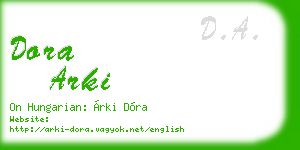 dora arki business card